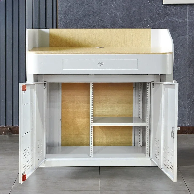 DSA steel and wood podium School multi-functional teaching podium Vertical speaker training room central control