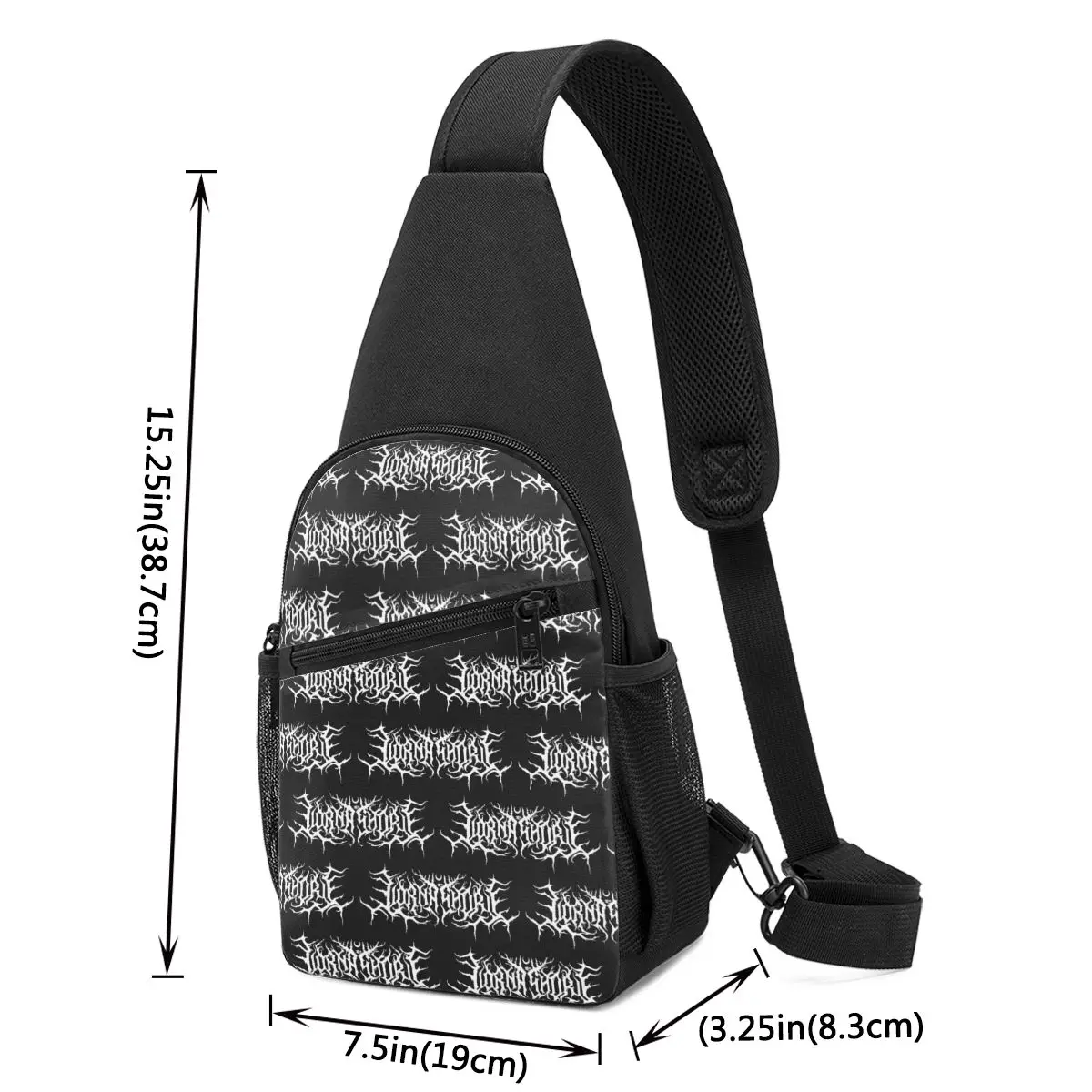 Lorna Shore Merch Lorna Shore Logo Chest Bag Men Sling Crossbody Backpack Chest Bag Traveling Hiking Daypack Shoulder Bag