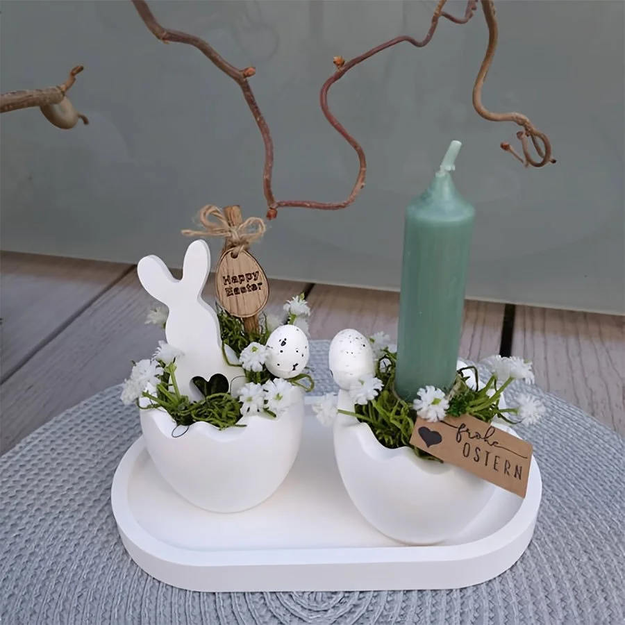 

2 шт./компл. силиконовая форма в форме сердца кролика и яиц-неправильной формы для подсвечников, штукатурки, бетона и изготовления свечей