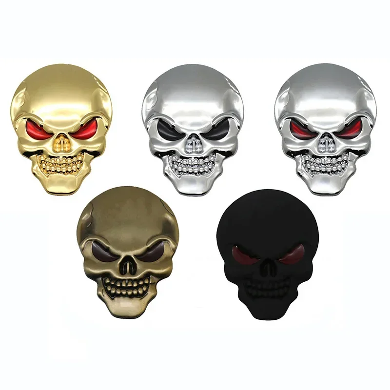 

1 Pair Skull Car Fender Side Emblem Tail Trunk Badge Sticker for Peugeot Tesla Toyota Hyundai Mazda Lexus Volkswagen Audi