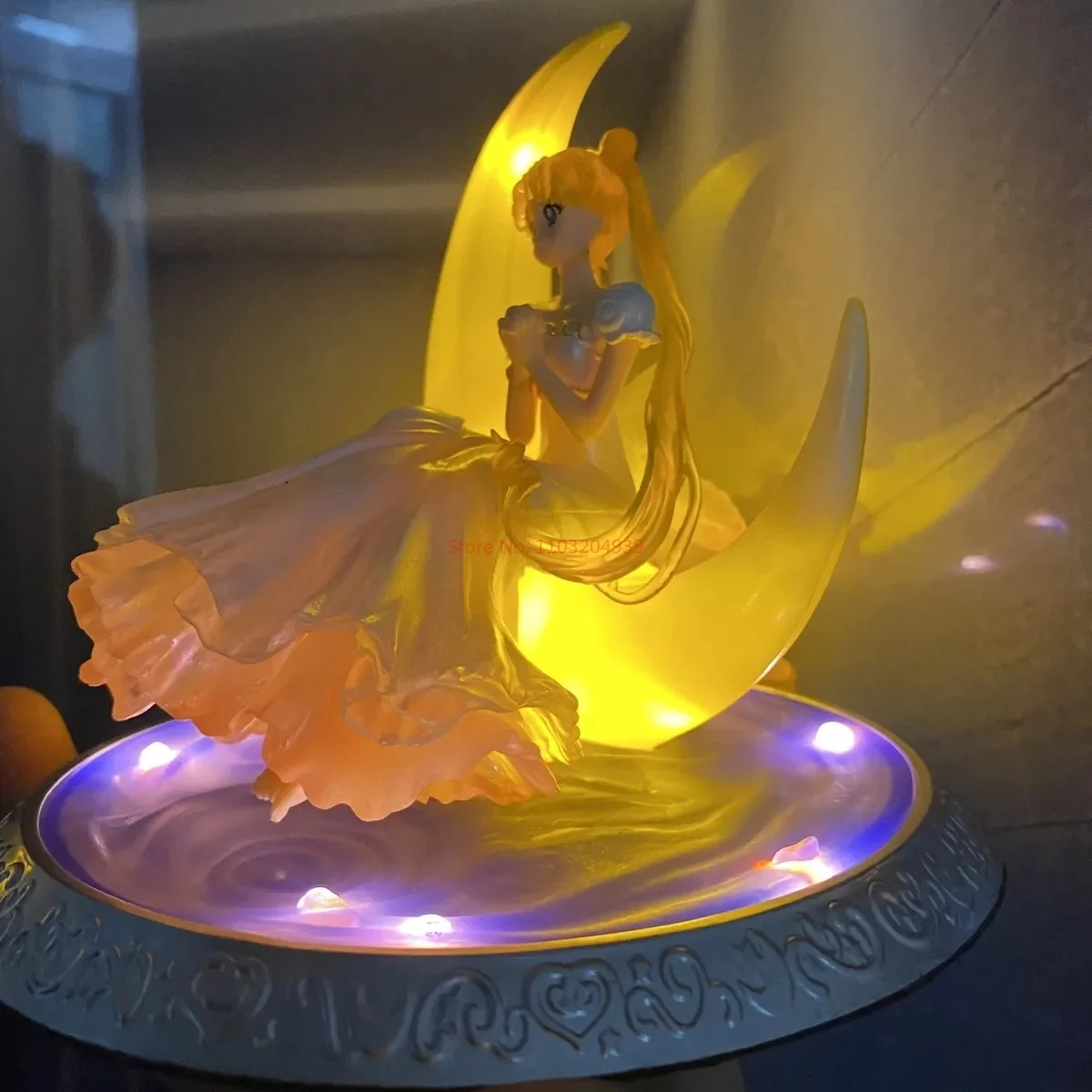 Anime Sailor Moon Figure Surrounding Aesthetic Model Glowing Night Light Gift Girls Cute Room Decoration Girl Gift Toys