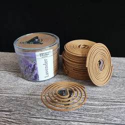 YXYMCF Natural Sandalwood Coil Incense 48 Plates/box Lavender Jasmine Rose Aromatherapy Fragrance Indoors Burner Indian Buddhist