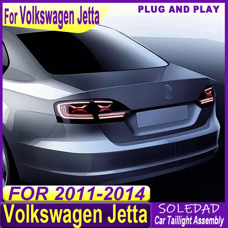 For VW Jetta 2011 2012 2013 2014 taillight Assembly Start Up Animation Sequential Turn Signal Plug and play Tail Light Assembly