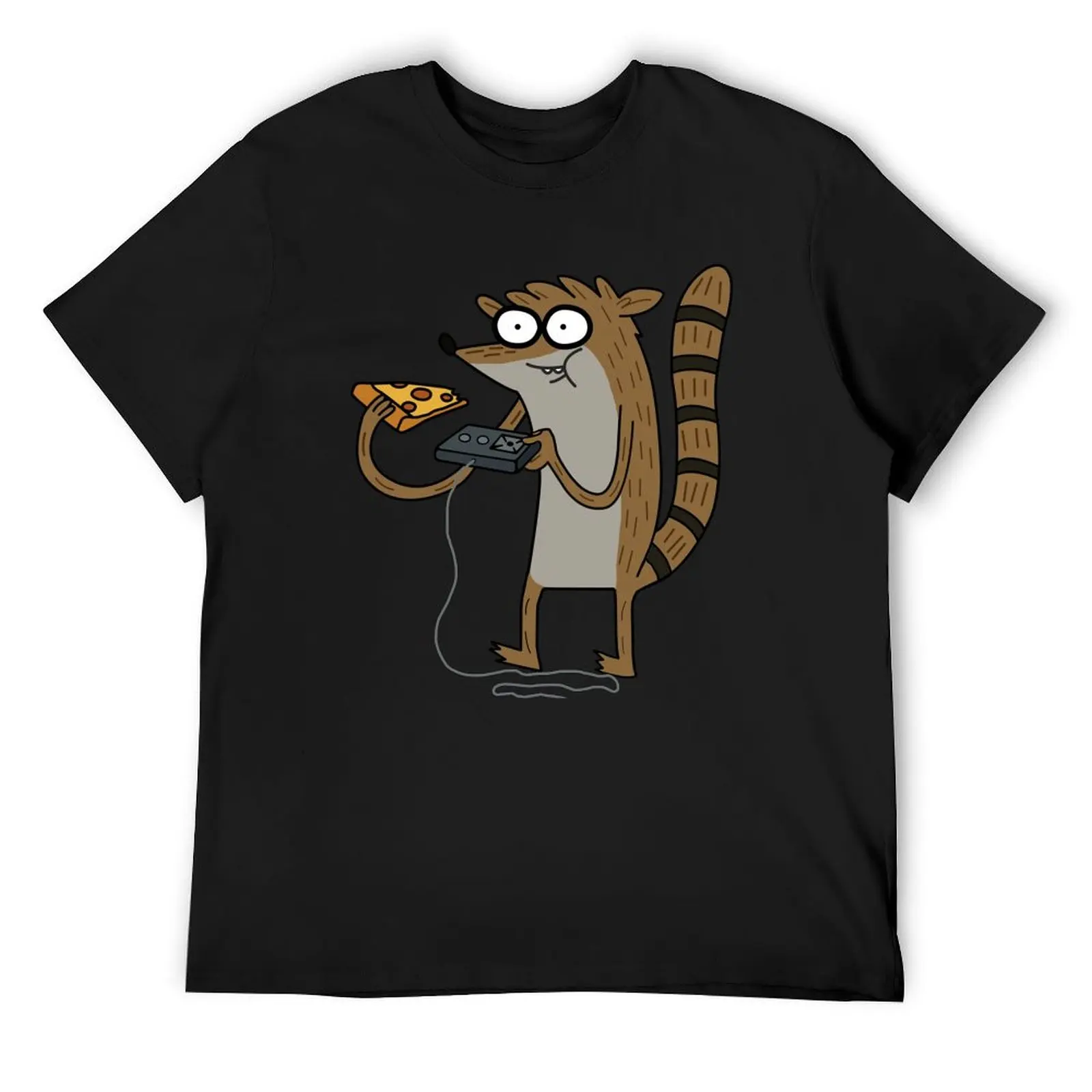 Regular Show Rigby the video gamer T-Shirt cotton graphic tees Clothing Personalized t-shirt cute clothes Short sleeve tee men