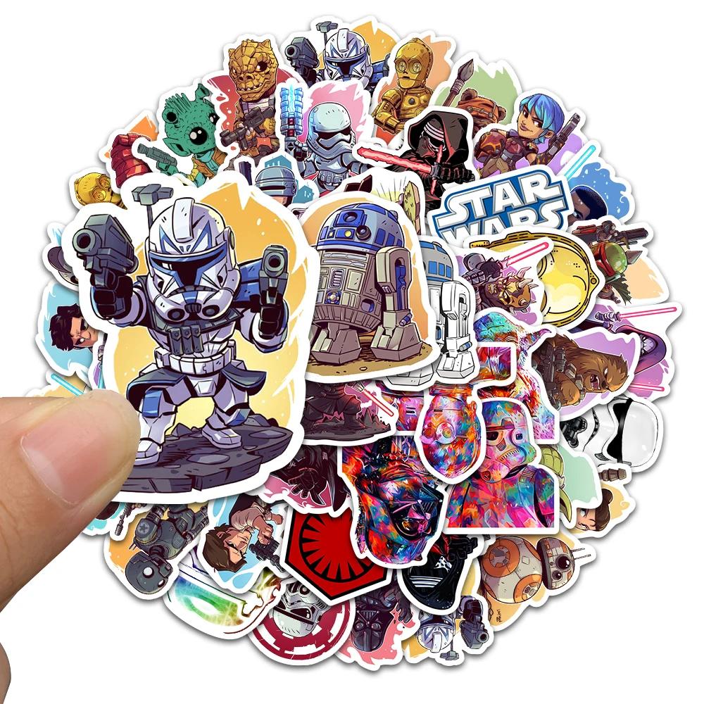 50Pcs Star War Stickers Waterproof Vinyl Stickers for Water Bottle Luggage Bike Car Decal(Fox)s