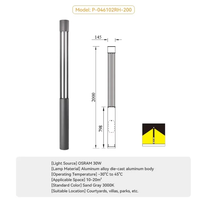 China One-stop Service Supplier Custom Garden Light Design Color Garden Lights Electric Lawn Light for Landscape Decoration