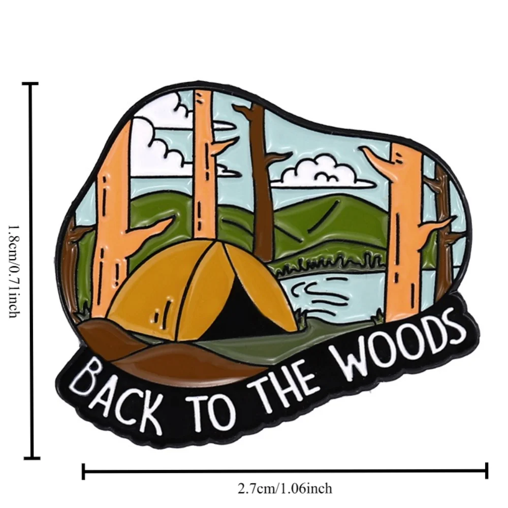 Travel Outdoor Series Irregular Badge Accessories Outerwear Hats Decorative Pins Scenery Badges