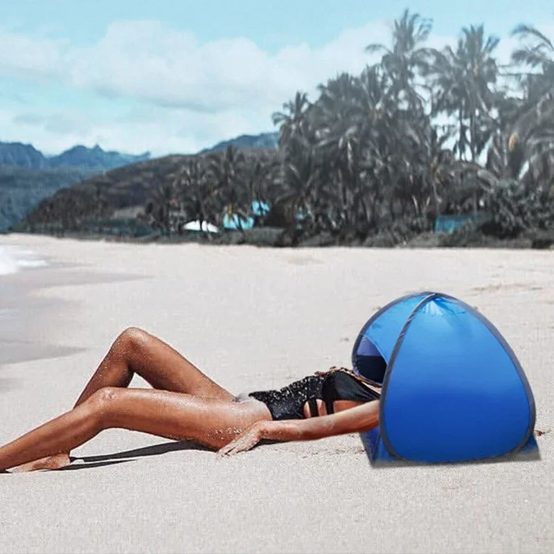 DurableCar Mini Shade Pop-up Tent Sunshade Dome Tent Sunbathing Camping Beach Personal Face Protection Tent Sunshade