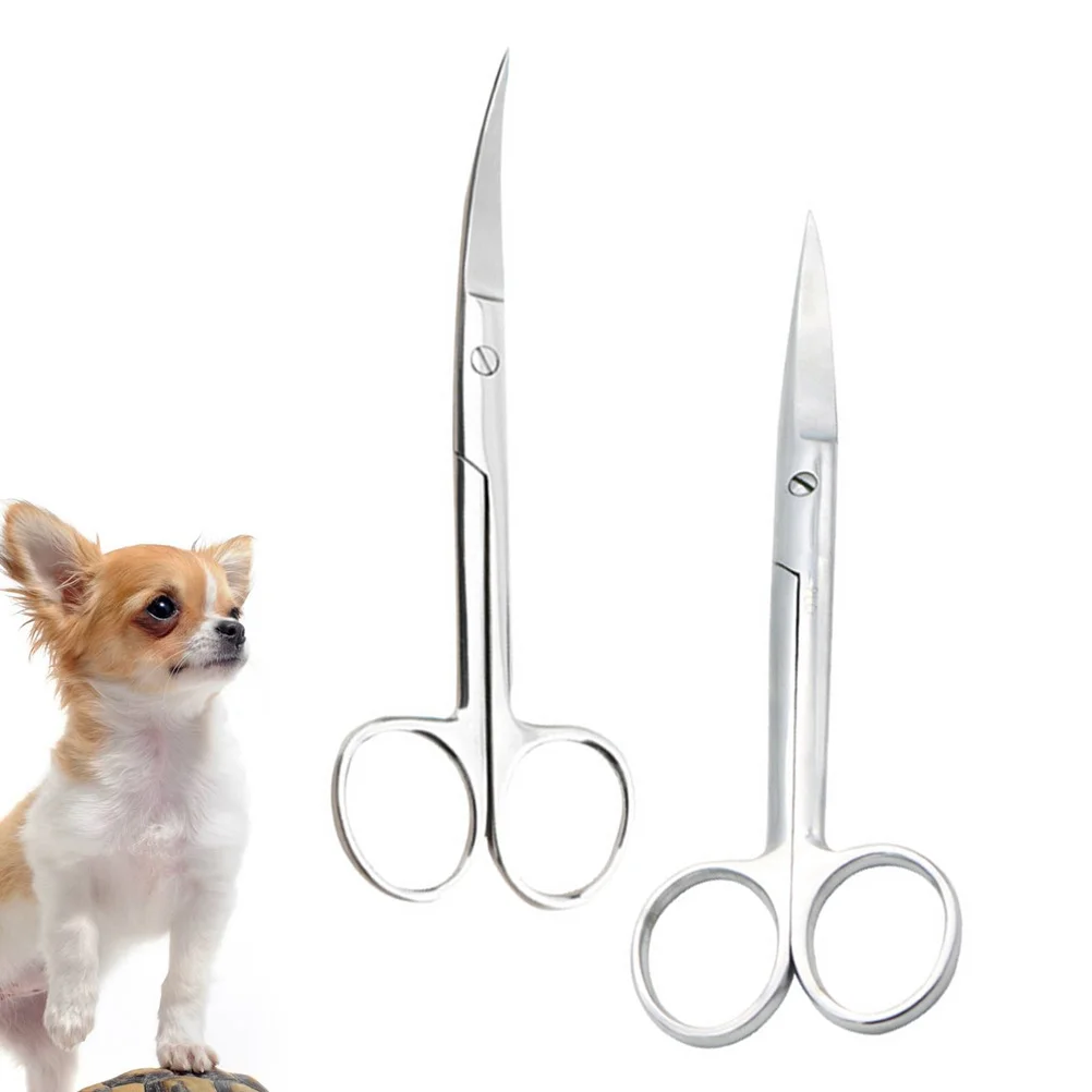 

2Pcs Round Head Pet Scissors Stainless Steel Pet Hair Shaper Smooth Cutting Edges Gentle on Pets Ideal for Home and Professional