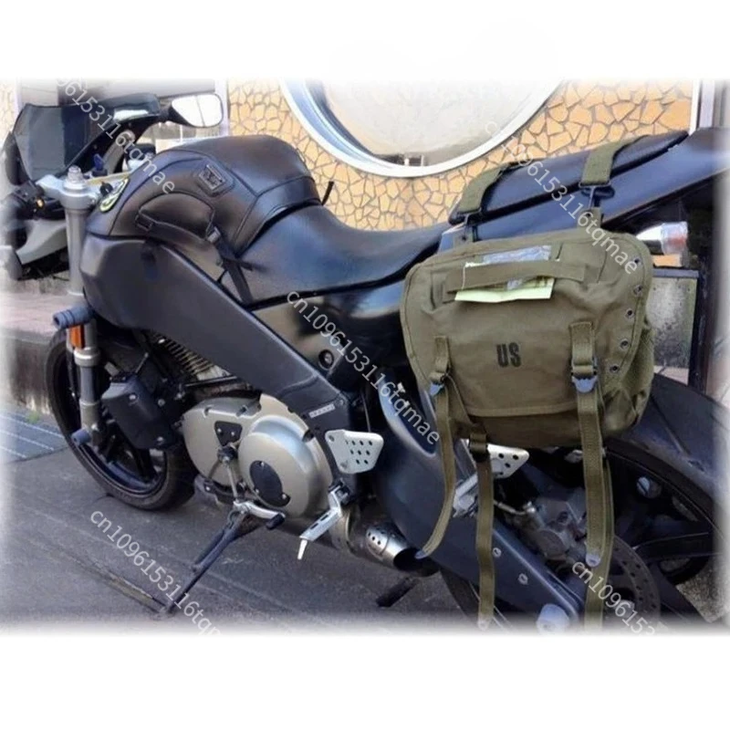 1 قطعة حرب فيتنام M1961 حقيبة قماش قنب الكتف الخصر حقيبة ريترو دراجة نارية الجانب حزمة لجمع الأفلام والتلفزيون الدعائم #4