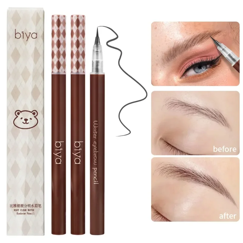 Multifunctional Liquid Eyebrow Pencil Ultra Fine Eyeliner Lying Silkworm Waterproof Grey Brown Eyebrow Enhancer Tattoo Cosmetics