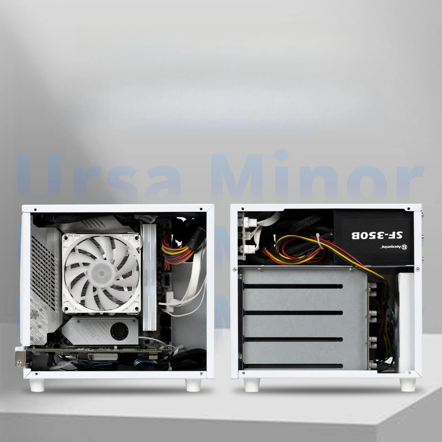 Ursa Minor 4-position NAS chassis ITX main board with SATA backplane SFX power supply Home nas storage small chassis