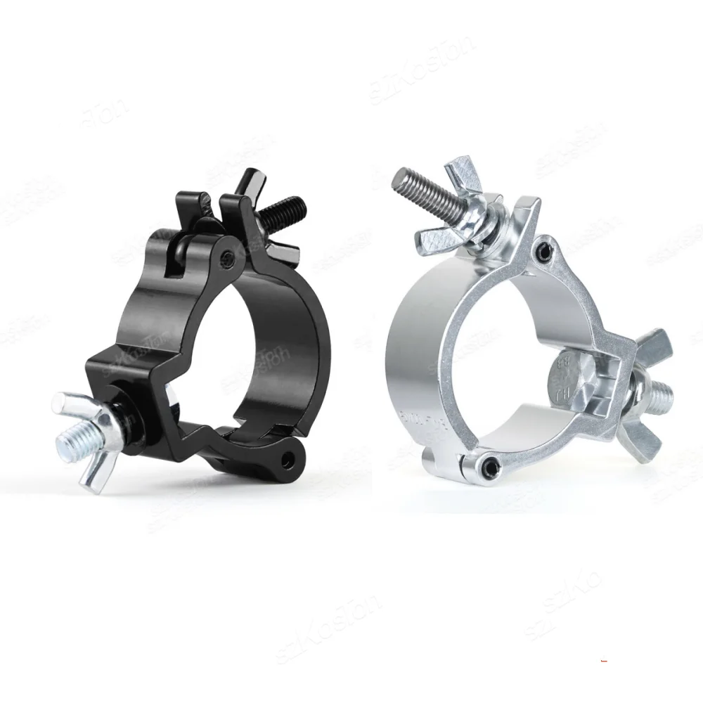 2 Stücke Heavy Duty Aluminiumlegierung Bühnenlicht Klemme Halterung Haken Zubehör LED Bühnenlicht Clip Hängehaken 48-51mm Rohrdurchmesser