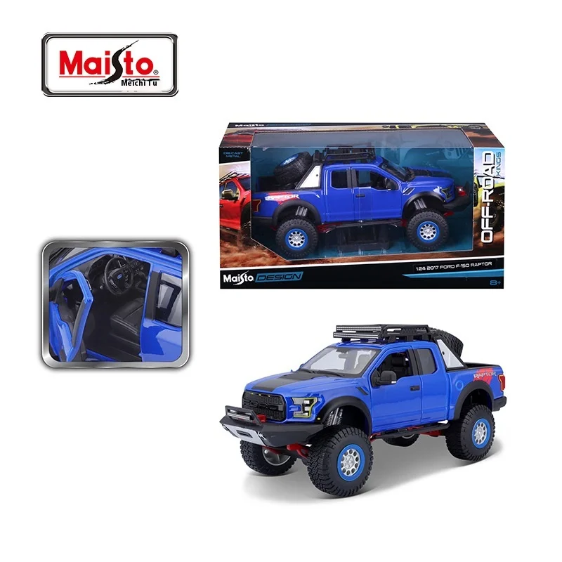 Модель автомобиля Ford pickup jeep off-road maisto 1:24, модель из сплава, модель автомобиля с тремя дверями, металлические украшения, подарок, пикап Ford jeep off-r