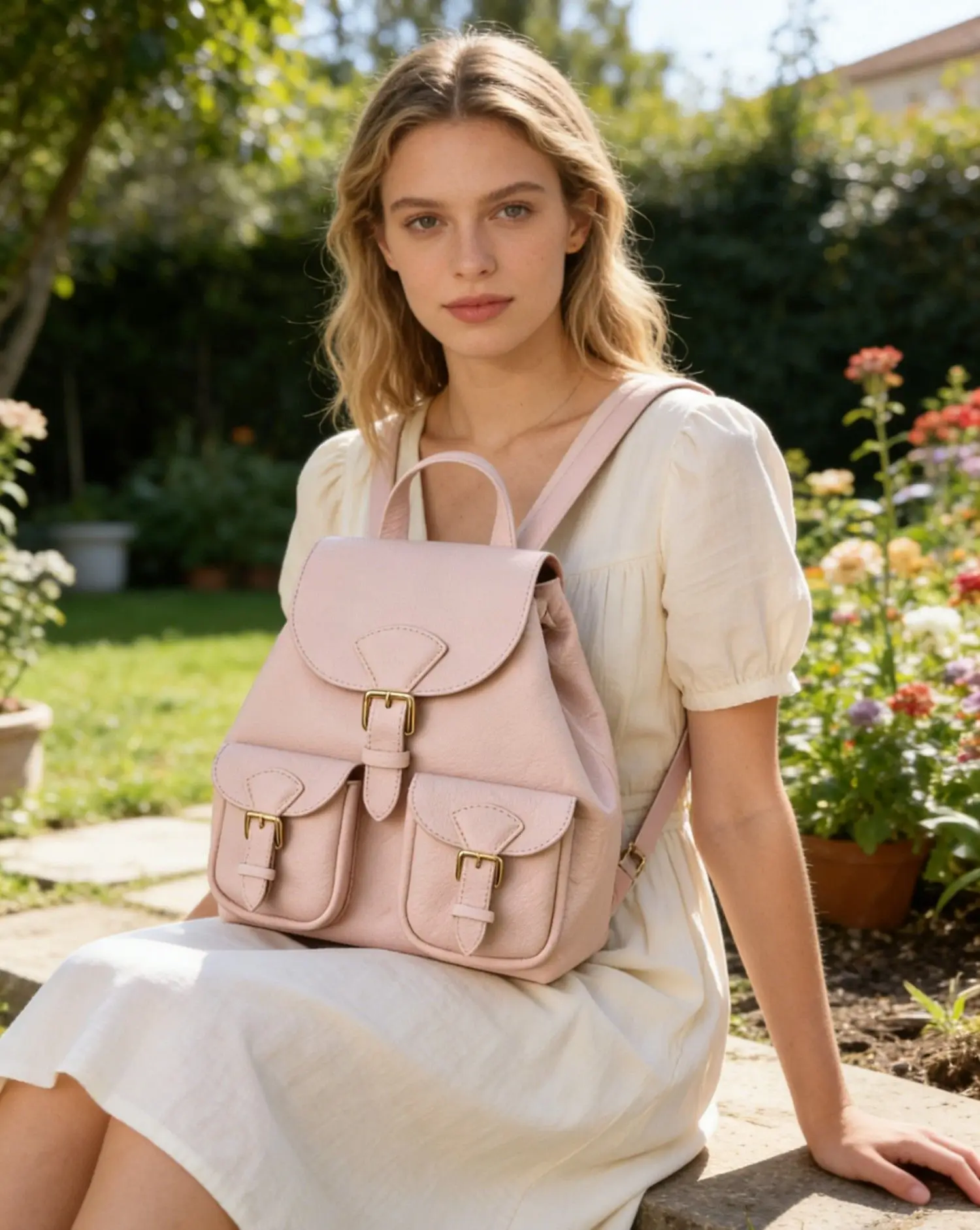 

Розовый ретро-рюкзак с множеством карманов для женщин, модная сумка через плечо с клапаном, универсальный повседневный рюкзак для поездок на работу, учебы и путешествий