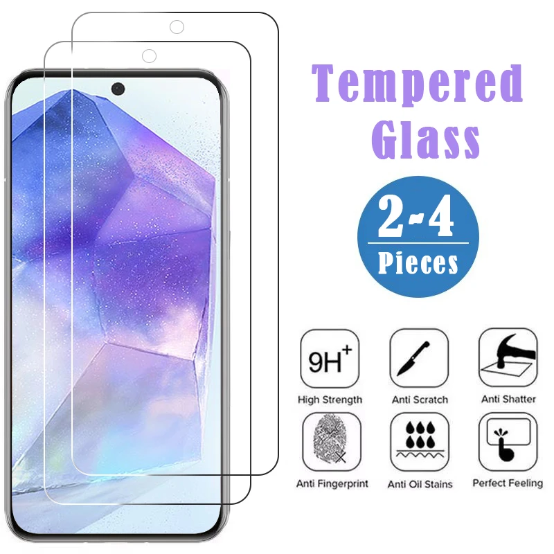 

2-4pcs 8K HDR Tempered Glass For Samsung Galaxy A55 A54 A53 5G A52 A51 A50 A73 A72 A71 A70 A15 A14 A13 A12 Screen Protector Film