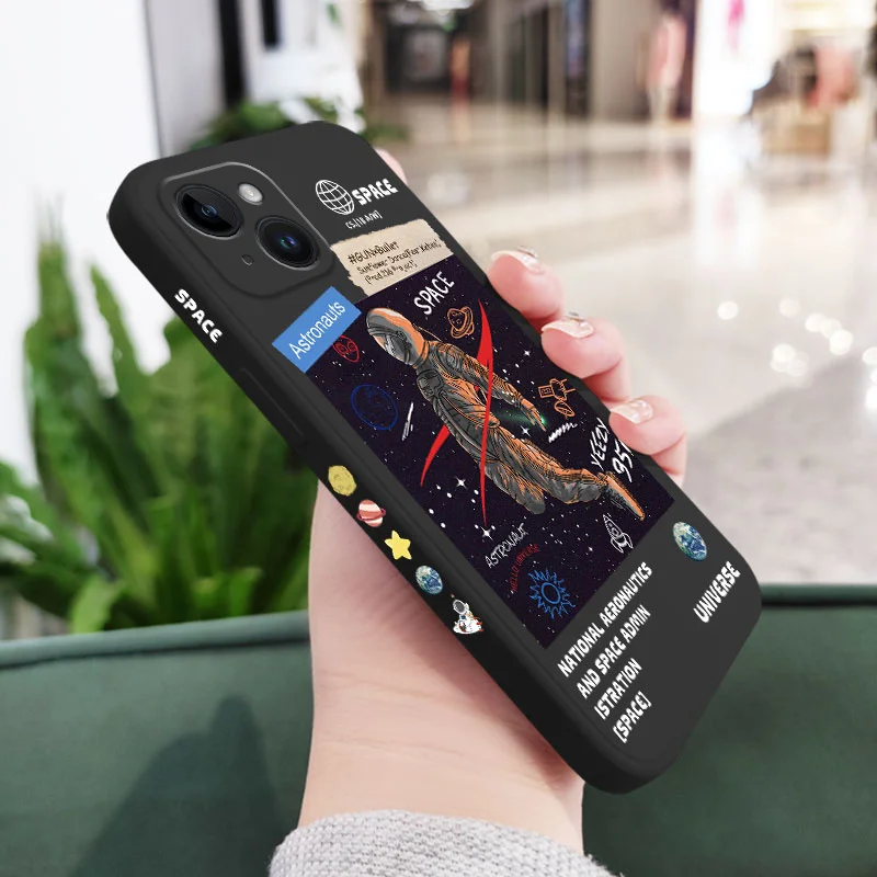 Aurora Astronaut Phone Case For iPhone 17 16 15 14 13 12 11 Pro Max Mini X XR XS Cover