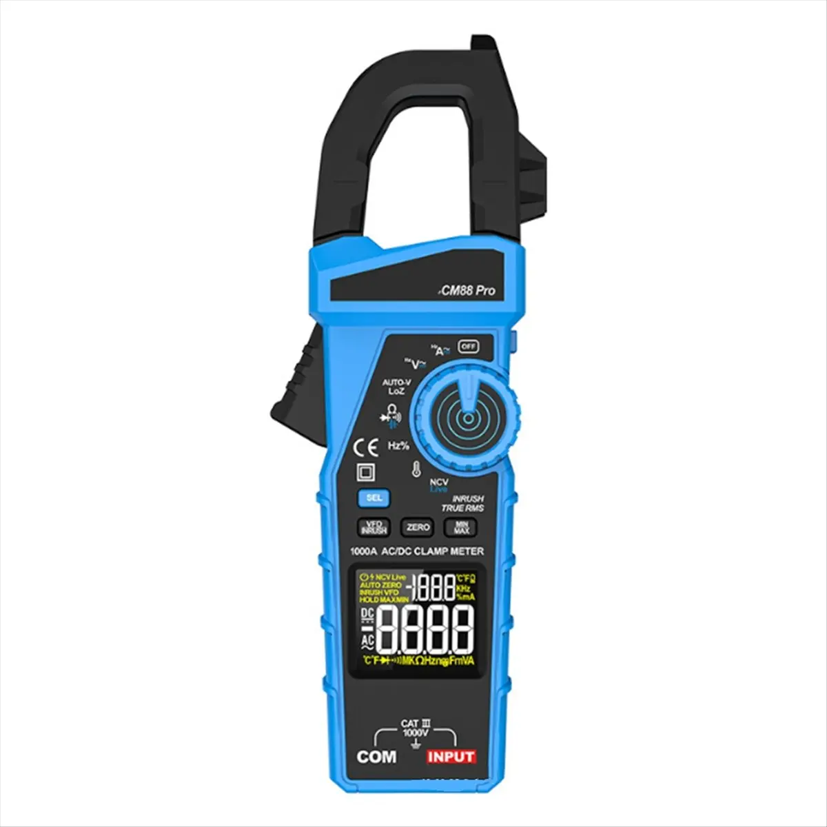 1000A True RMS Digital Clamp Meter 1000V AC DC Auto Voltage Recognition NCV Amperimetrica Capacitance Temp Ohm Hz Tester