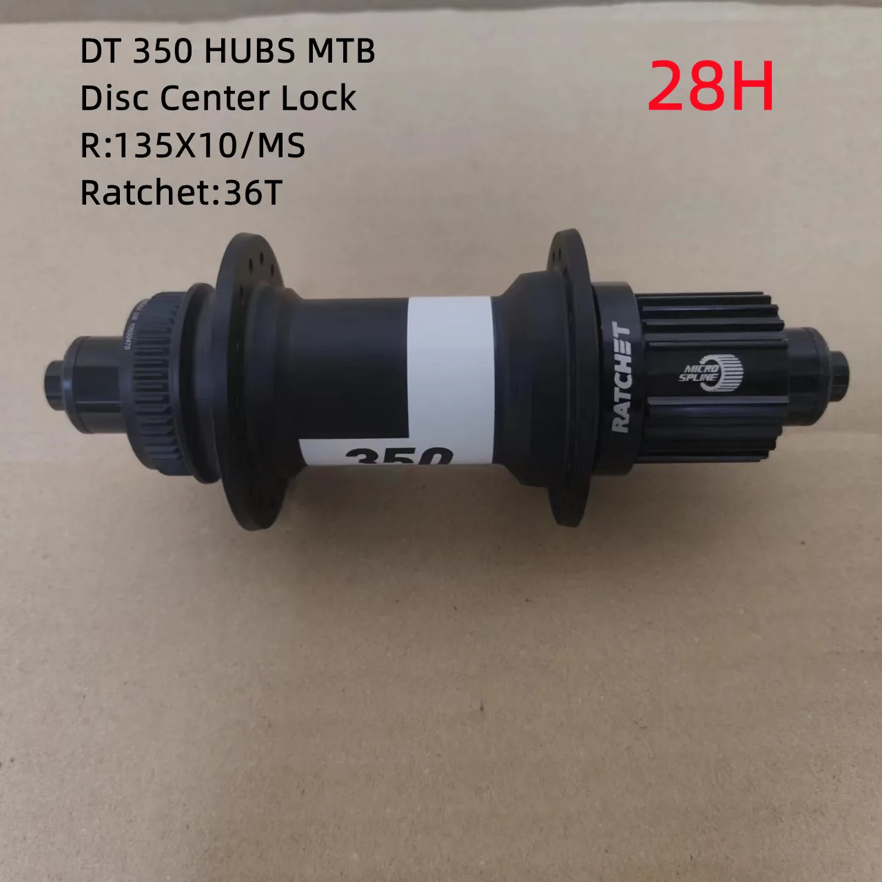 DT Swiss 350-MTB Classic Bike Pull Wheel Hub, 32H, 28H, Center Lock, Disc Brake, Front 100*9, Rear 135*10, Ratchet 36T, Original