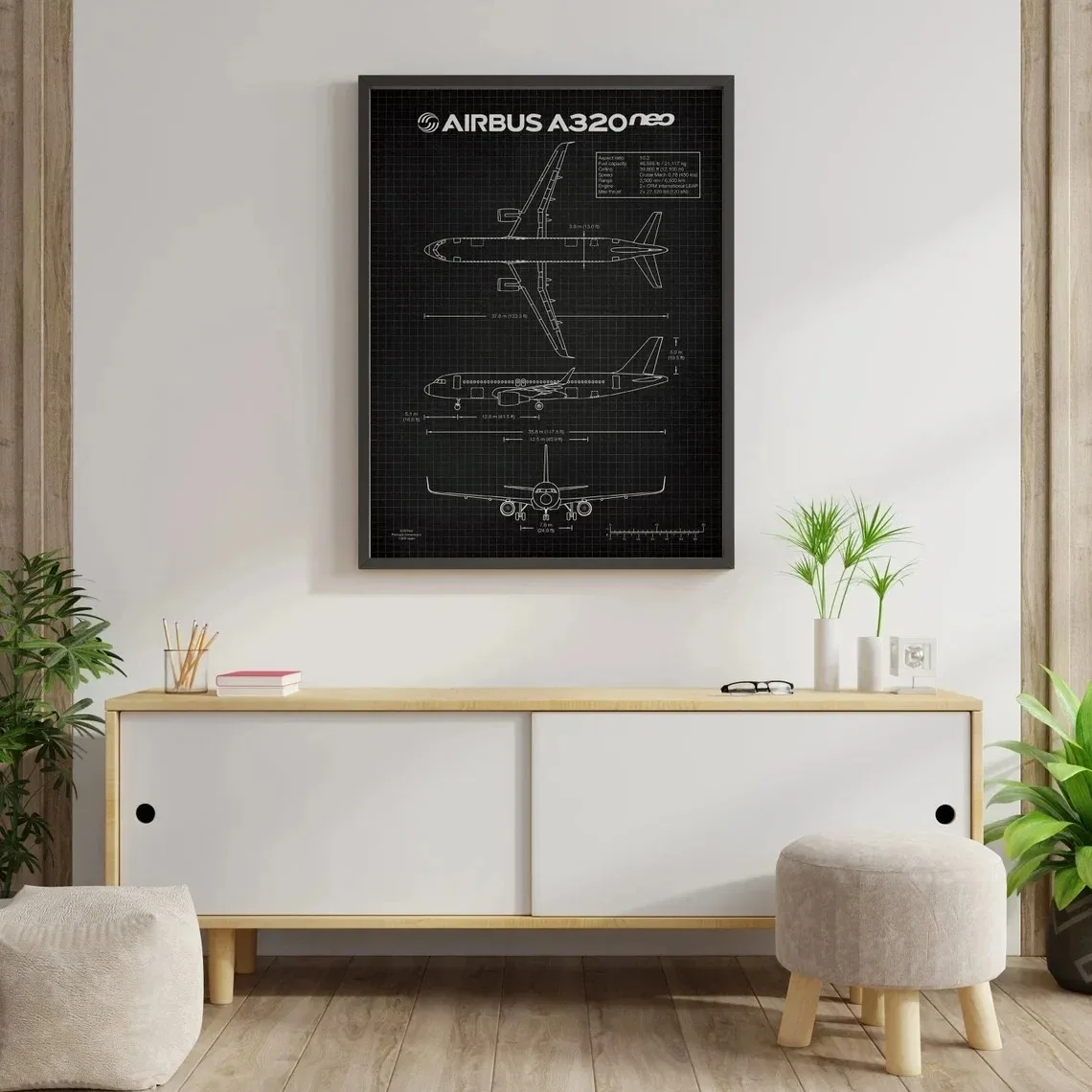 Air Force Plane Airbus Patent Prints Airplane Poster Fighter Blueprint Canvas Painting Wall Art Pictures Home Decor