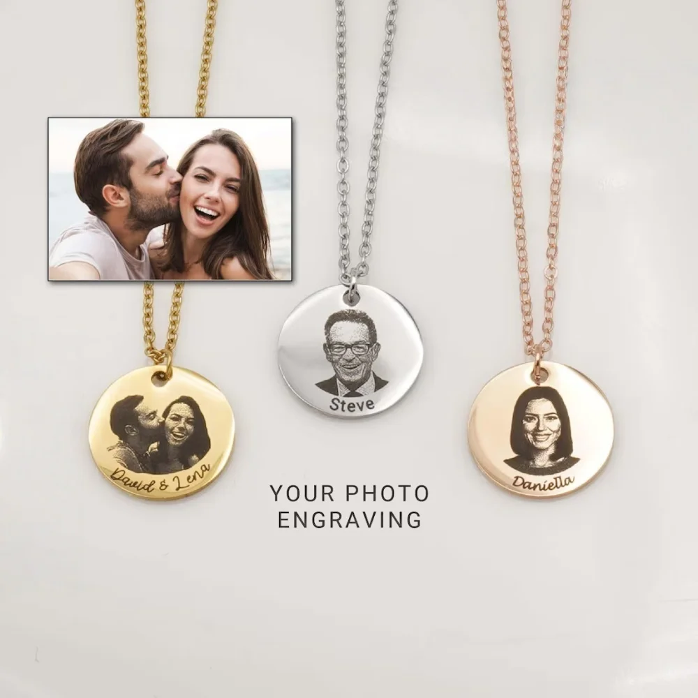 

New Personalized Pet Photo Custom Necklace Fashion Stainless Steel Portrait Photo Custom Necklace Women Jewelry Gift Custom Gift