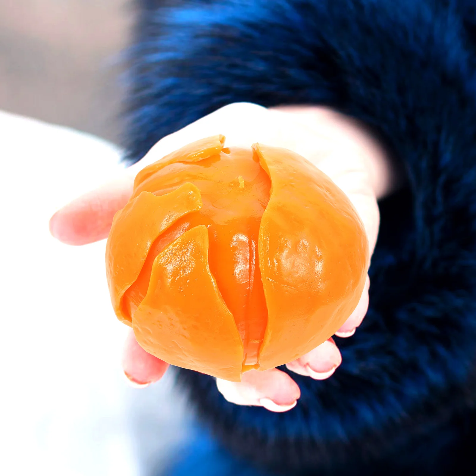 Simulated Tangerine Peeled Orange Shape Stress Relaxing Squeeze Fruit Decor Sensory Relief Squeeze Toy