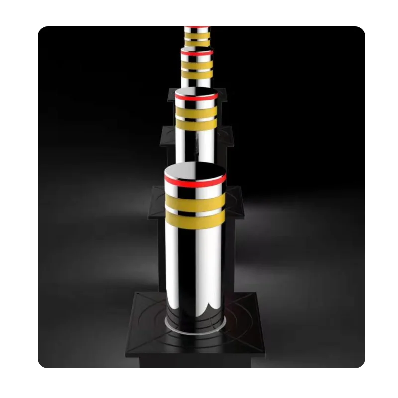 Parking Barrier Rising Bollard 273 Diameter Pole Electric Rising Hydraulic Bollard Electric Bollard