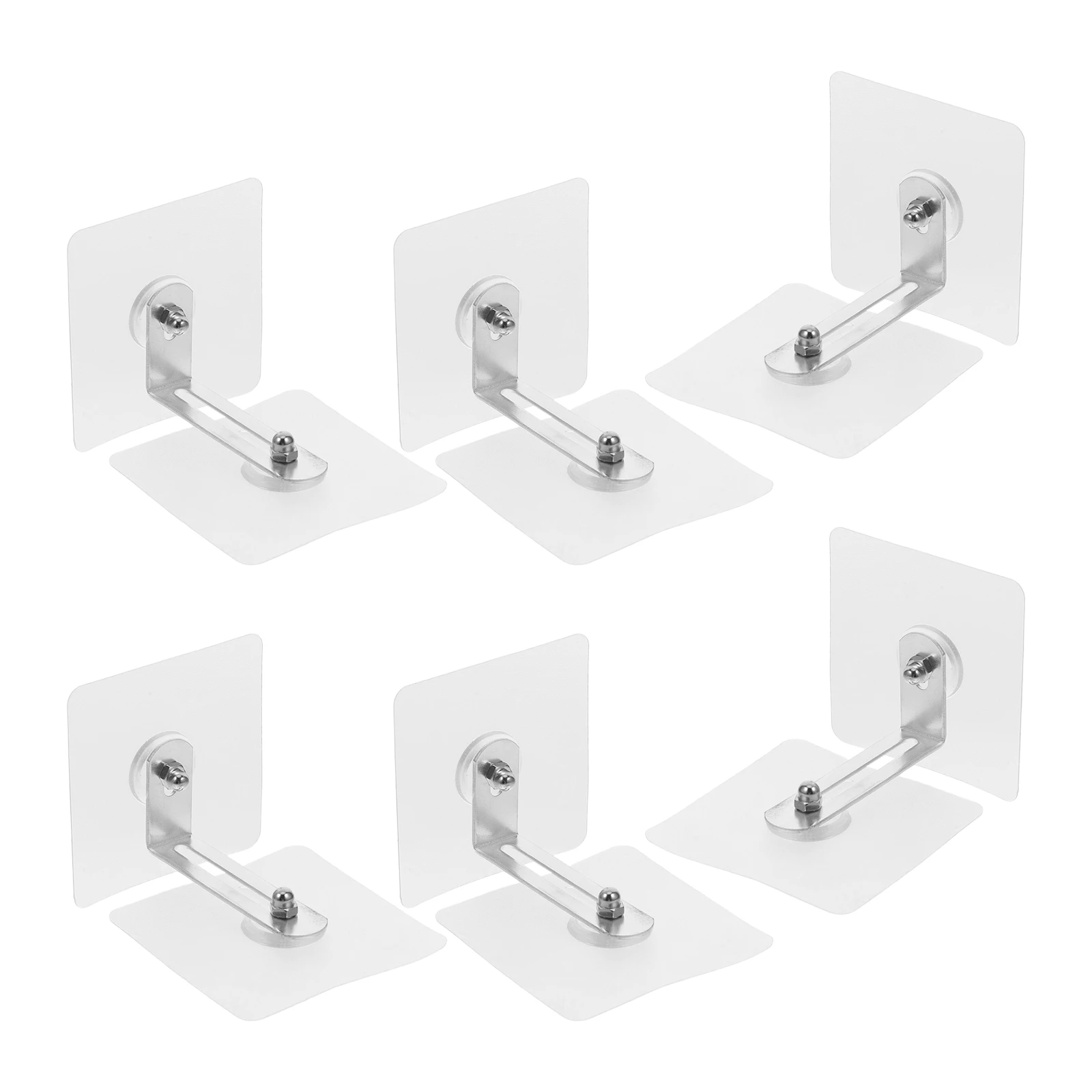 

6pcs Adhesive Hook Bracket Furniture Anchor Anti Tip Kit for Bookcase Cabinet Dresser Wall Safety Proofing Shelf Holder Fall