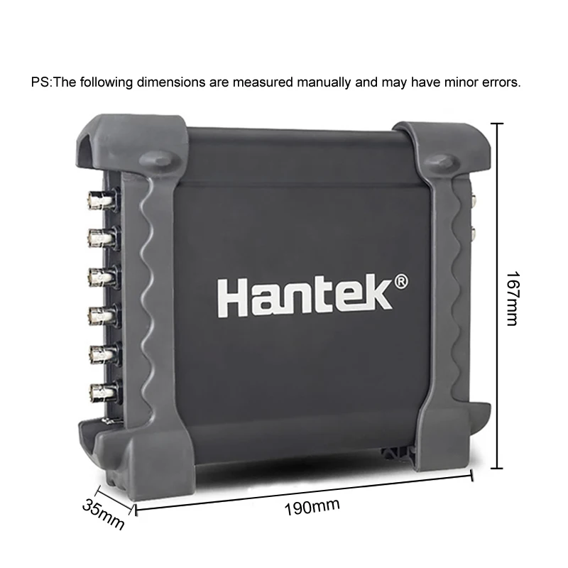 Hantek 1008C Portable PC USB Digital Oscilloscope 8-Channels Automotive Function 2.4MSa/S Sample Rate 8-Bit Resolution 2-Year
