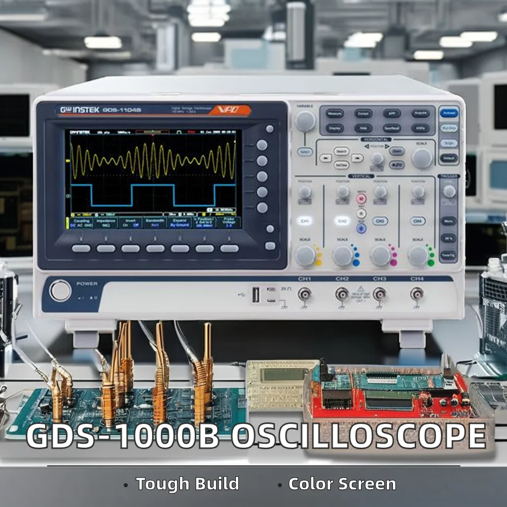 GDS-1104B ออสซิลโลสโคปดิจิตอลแ - Digital Storage Oscilloscope 4 Channel 100Mhz บทวิจารณ์และราคา