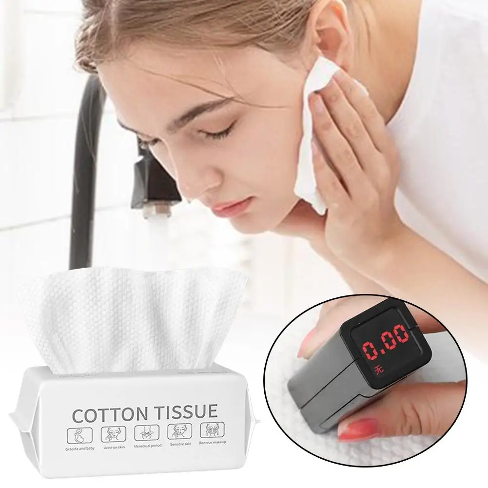 Toalla desechable de algodón para limpieza Facial, paño para quitar el maquillaje, 50/100 piezas, C8K1