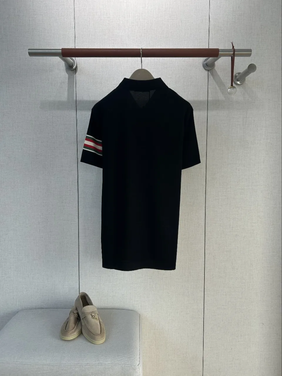 Old Money Style Summer Mens Red Dot Turn Down Collar Slim Fit Long Staple Pique Cotton Short Sleeve Casual Polo T Shirt for Men