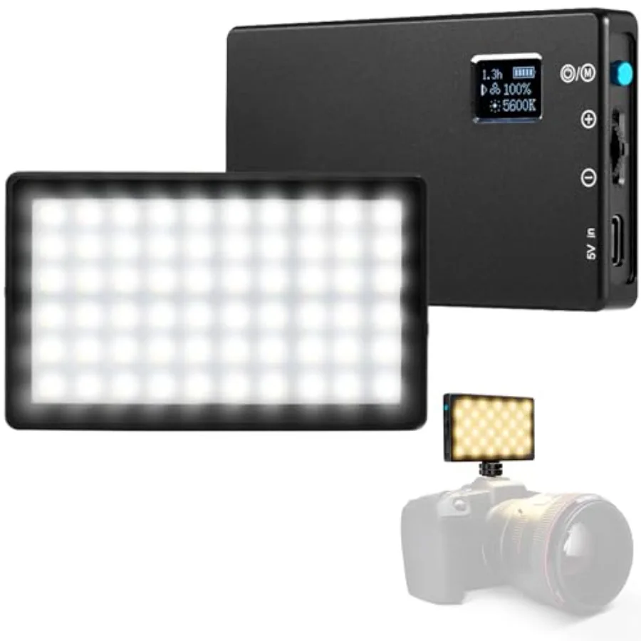 

Двухцветная мини-панель LED-освещения для профессиональных DSLR-камер, регулируемая мини-панель с ЖК-дисплеем, фото- и видеосъемка, длительное время работы от батареи