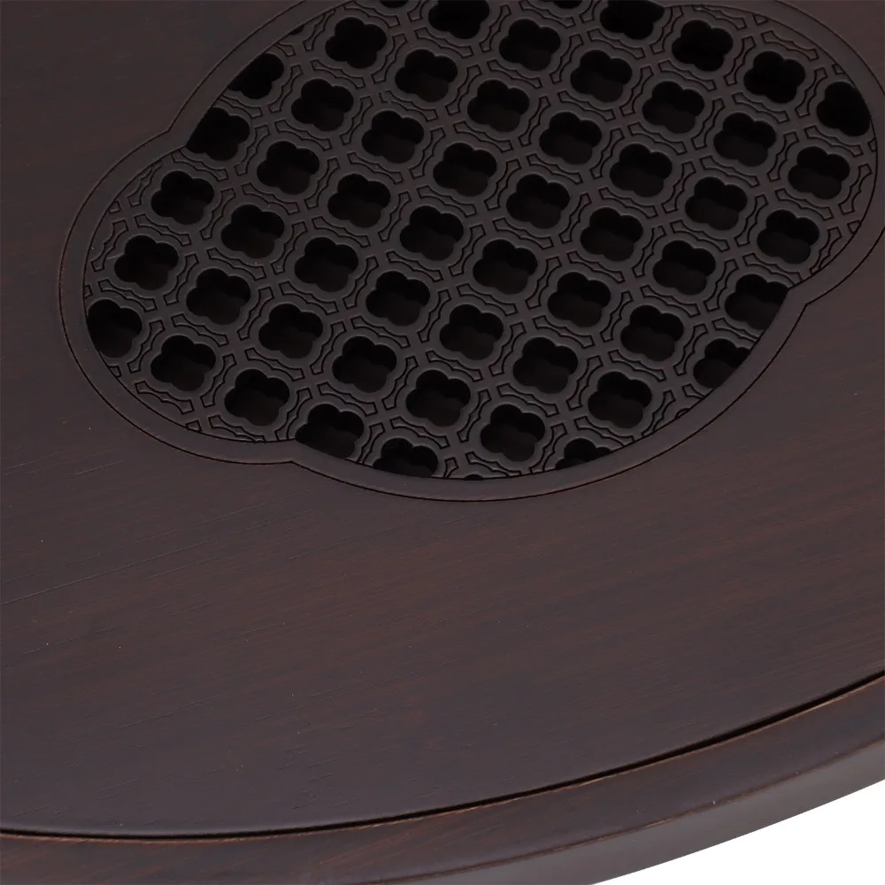 Walnut Color Bamboo Tea Tray Simple Chinese Style Chinese Tea Tray Bamboo Material Elegant Tea Table Tray
