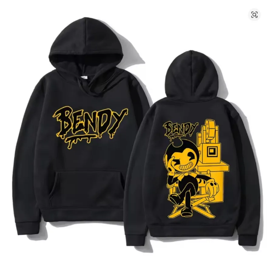Hot Game Bendy and The Ink Machine Funny Hoodie Hip Hop Graphic Sweatshirt Streetwear Harajuku Tracksuit Oversized Clothes