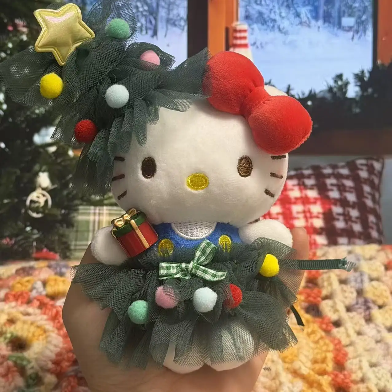 

Милый рождественский брелок «Hello Kitty», плюшевая кукла, сумка, украшение, брелок, подвеска, детский вентилятор, подарок на день рождения