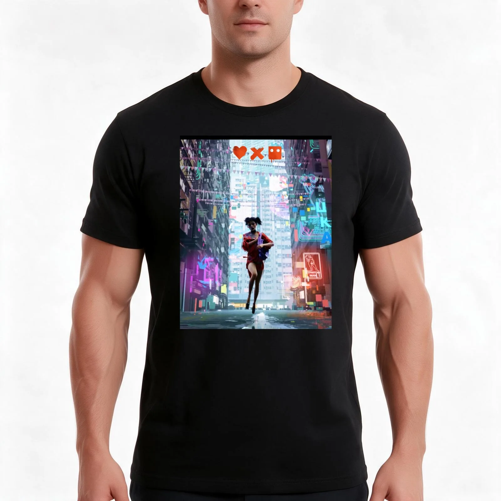 Love Death And Robots The Whitness T-Shirt, Summer Casual Cotton Tee, Oversized Streetwear Tops, Vintage Graphic Print