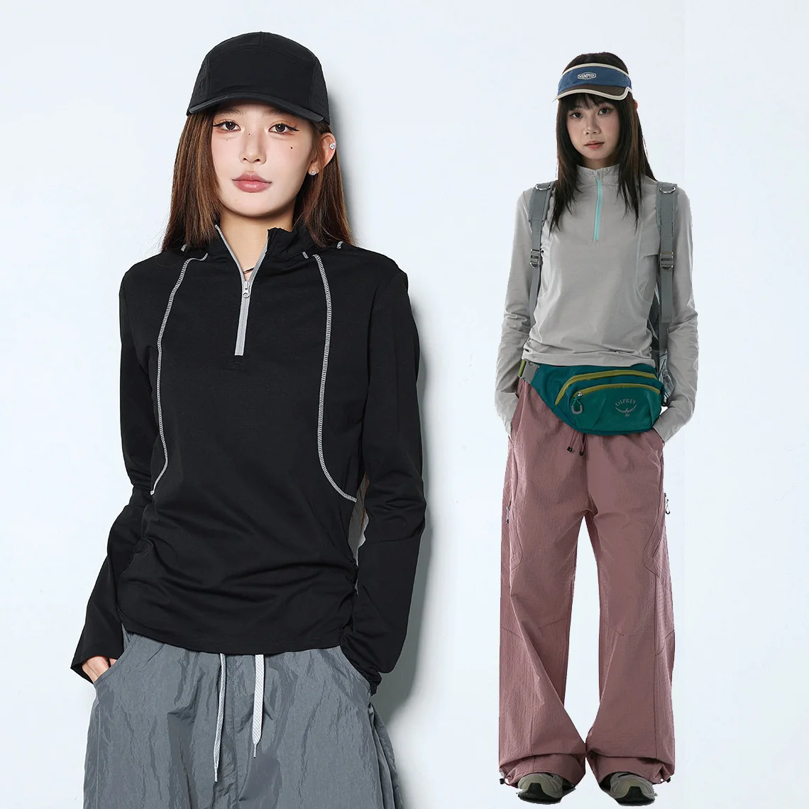 Outdoor Cycling Hiking Sport T-shirt Women Long Sleeve Quick Dry Slim Track T Shirt Hot Girl Y2k Streetwear City Walk Tshirt