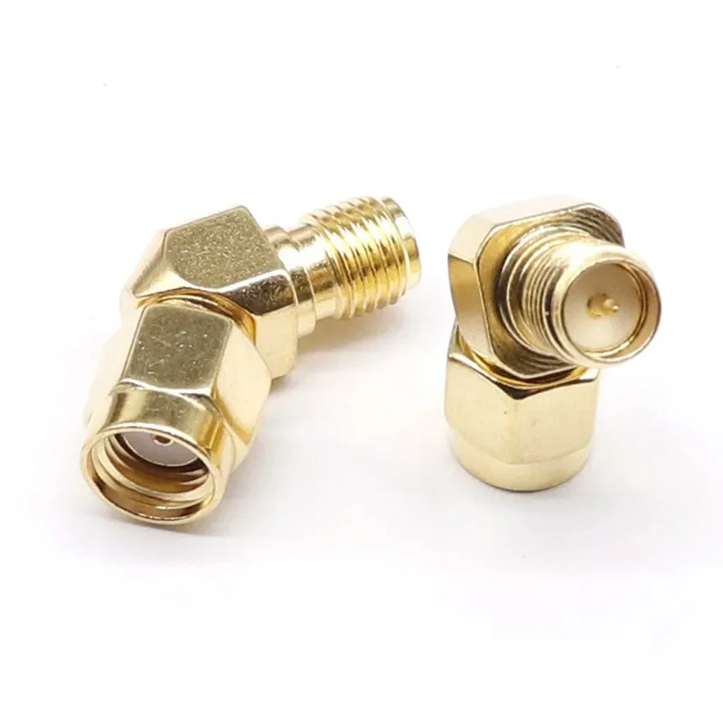 Gold Plated SMA To SMA RF Connector Adapter 1PCS Straight/Bent L-Type RP-SMA Conversion Adapter