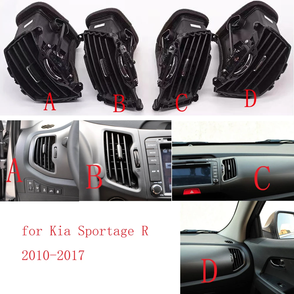 1pcs Auto Front Dashboard Center Air Conditioning Outlet Vent for Kia Sportage R 2010 2011 2012 2013 2014 2015 2016 2017