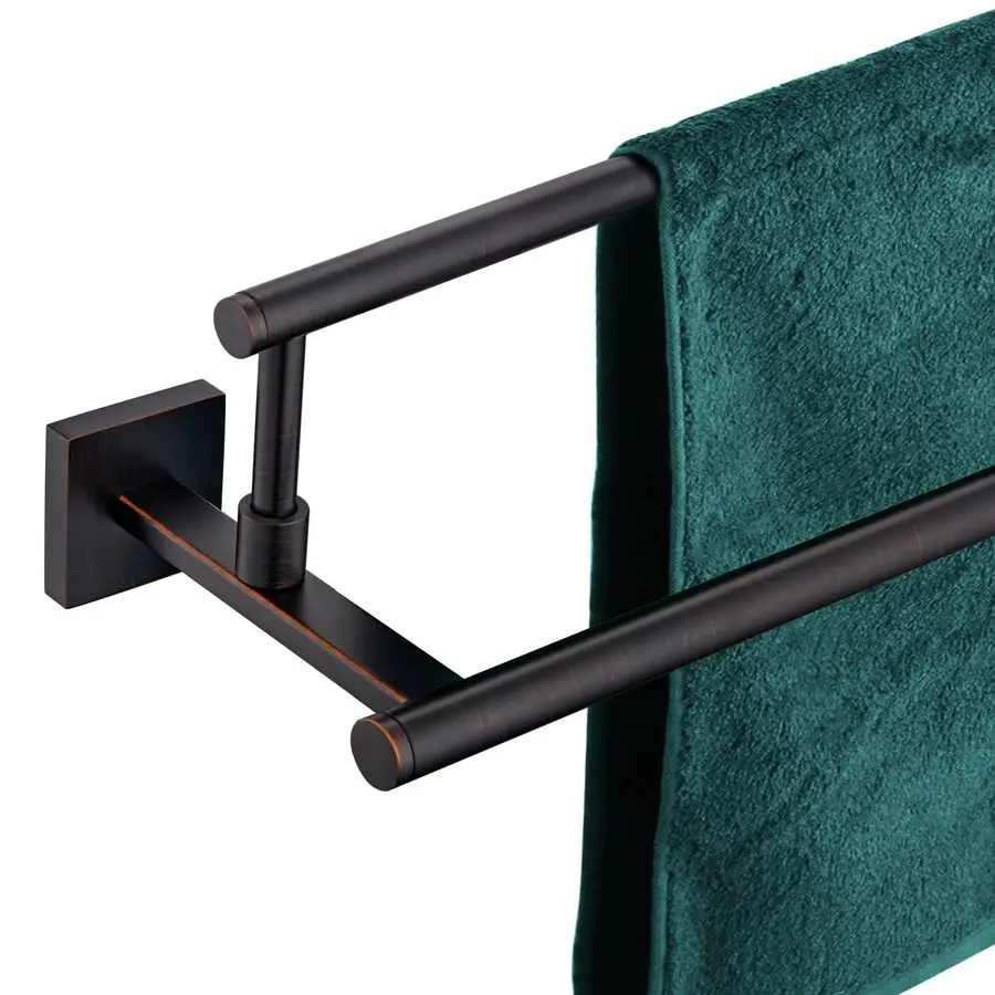 

Towel Bars 32Inch Bathroom Towel Holder Oil Rubbed Bronze Double Bath Towel Racks Wall Mounted Stainless Steel B5009ORBL32
