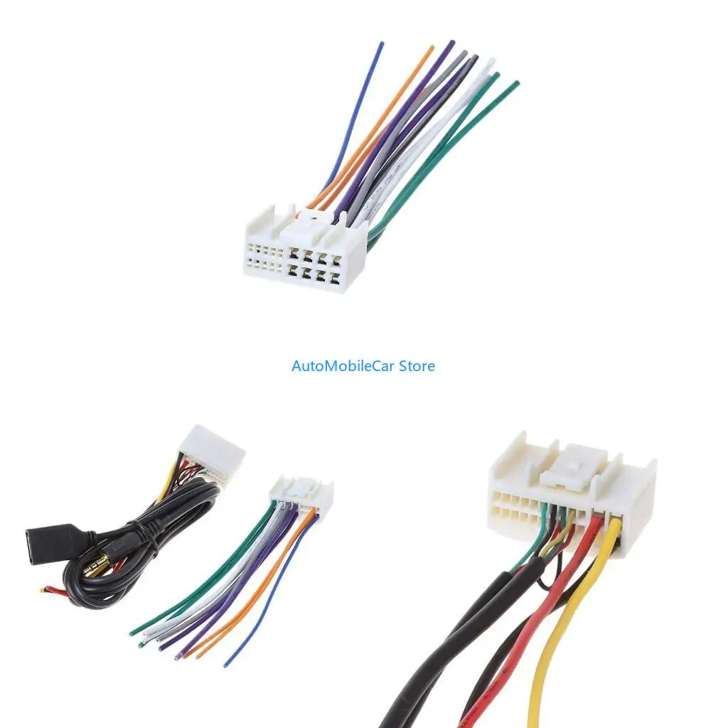 G8TE Durable Car Stereo Radio Plug Harness Radio Player Harness Connector Cable