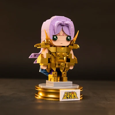 Classic Japan Anime Saint Seiyas MOC Building Block Model Bricks Big Head Toy Gold Aries Gemini Taurus Leo Libra Collection