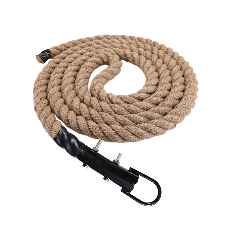 

High-qiality Jute Battle Ropes Gym Training Climbing Rope with Hook for Climbing