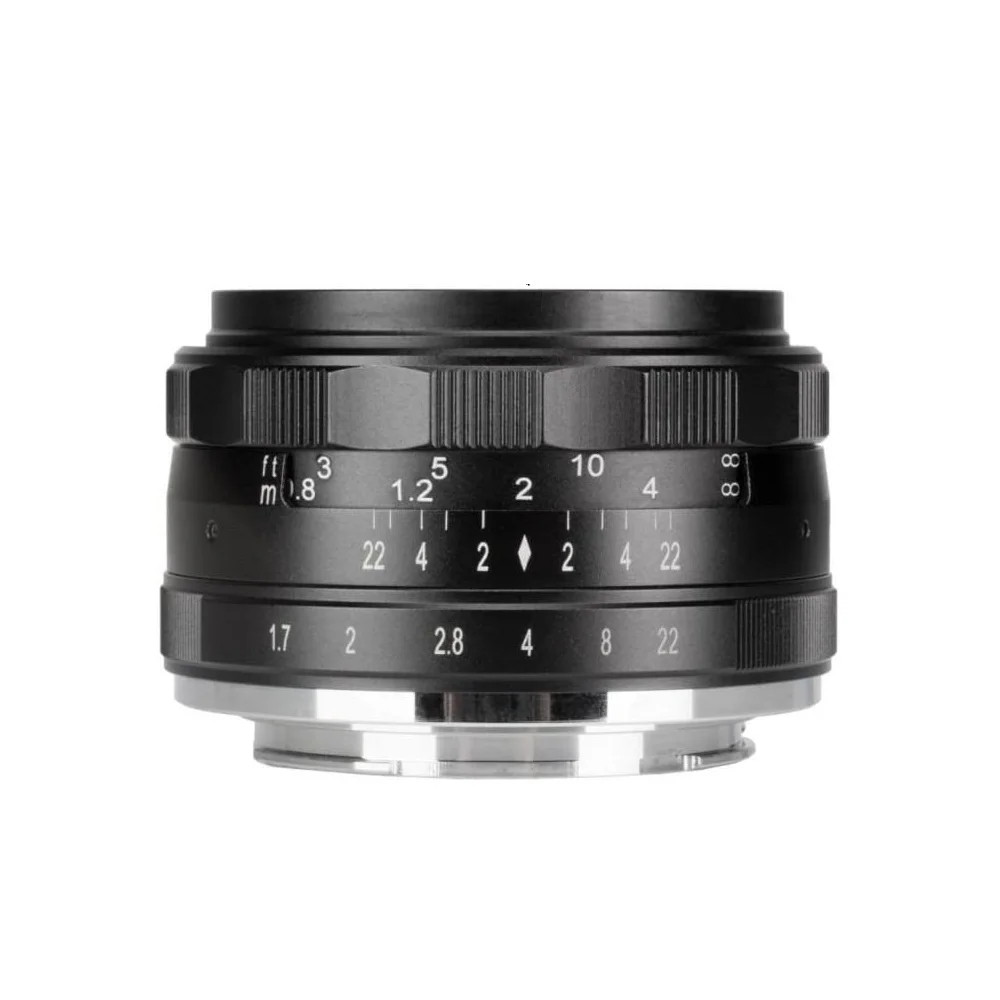 

Meike 35 мм f1.7 с фиксированным фокусом и ручной фокусировкой APS-C для Panasonic Olympus MFT M4/3 Mount E-M1 Mark III E-M5III E-M10 II III IV GH3 GH4