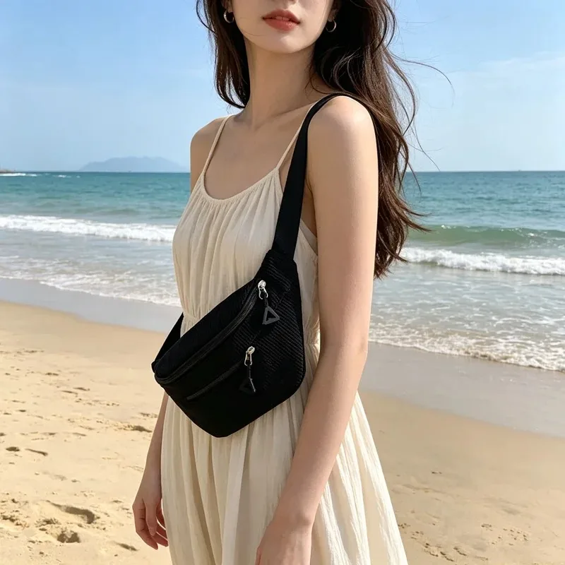 

Lightweight Waist Bag New Velvet Casual Versatile Women's Crossbody Bag, Fashionable and Simple Chest Bags for Woman Cycling Bag