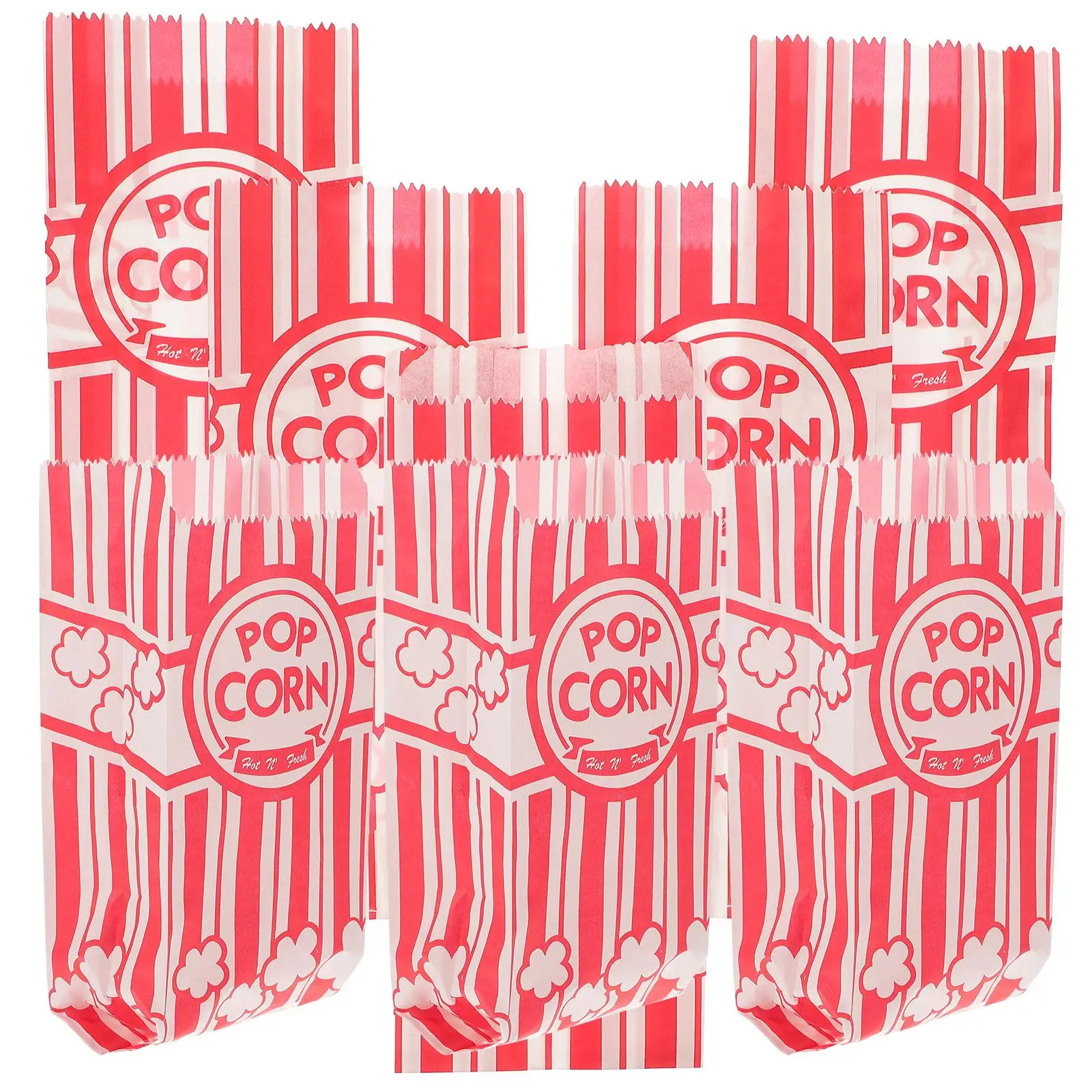 

50 Pcs Paper Bags 90x60x210MM 40G Oil Popcorn Bag Resistant Bulk Pack Mini Snack Containers Gift Holder Party Use