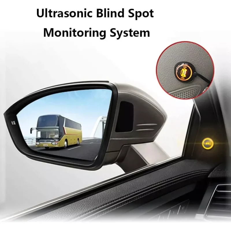 12V BSD Warning Light Waterproof Radar Distance Assist Lane Changing Car Blind Spot Monitoring System Parking Sensor Kit