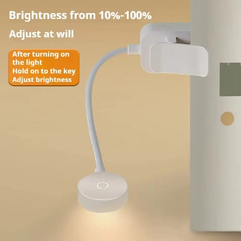 3 Colors Adjustable Reading Light Mini Battery-Powered/USB Charging Book Light Eye Protection Lightweight Book Night Light