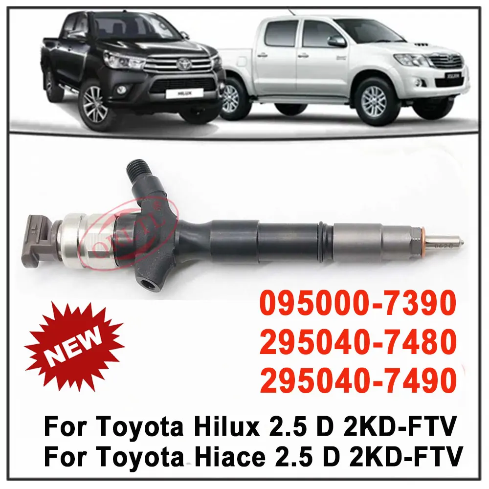 ORLTL Diesel 095000-7390 Fuel Injection Nozzle 295040-7480 295040-7490 For Toyota Hiace Hilux 2.5 D 2KD-FTV 095000-739#